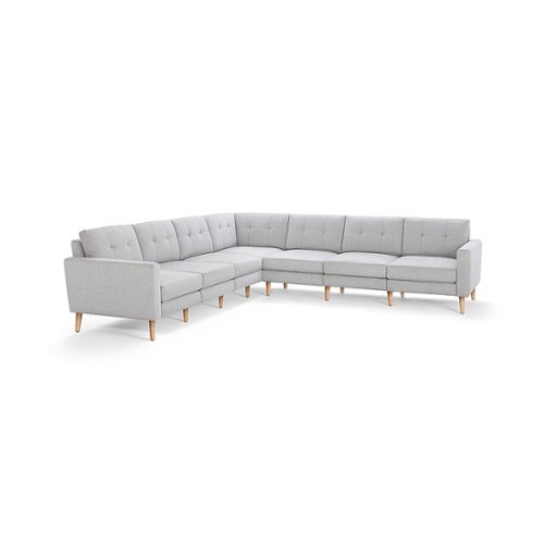 

Burrow - Mid-Century Nomad 7-Seat Corner Sectional - Crushed Gravel