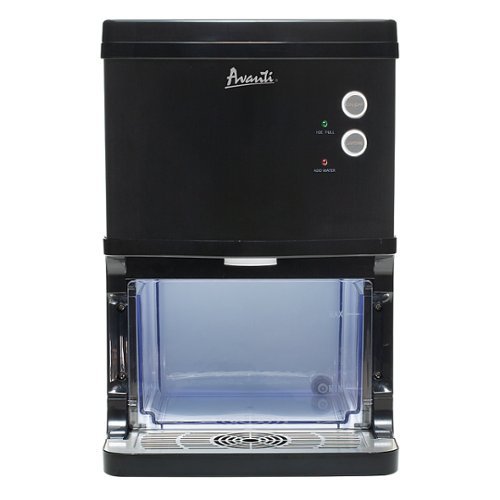 Avanti Elite Series Countertop Nugget Ice Maker and Dispenser, 33 lbs, in Black Stainless Steel