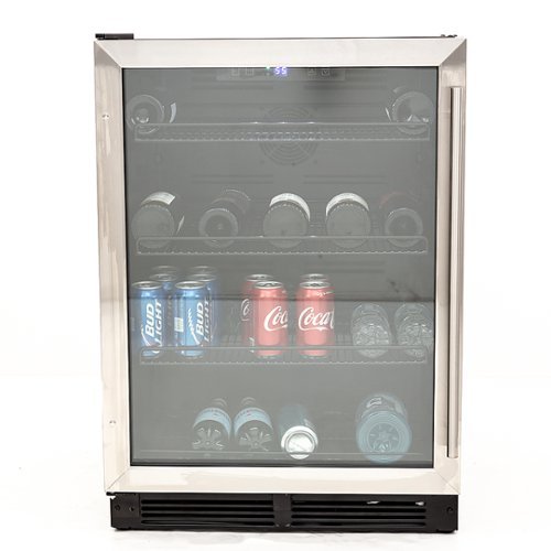 Avanti Beverage Center, 133 Can Capacity, in Stainless Steel with Black Cabinet