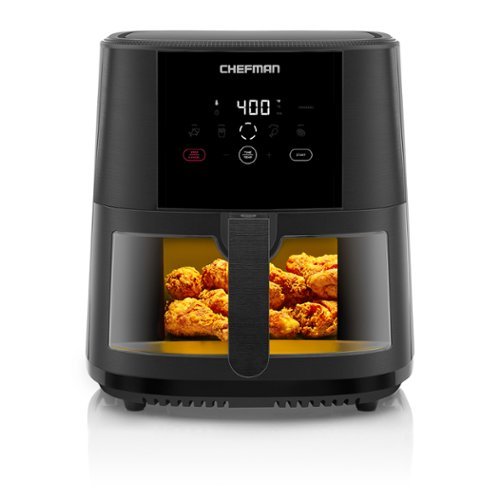 Chefman - TurboFry Touch 8 Qt Window Basket Air Fryer - Black-Angle_Standard 