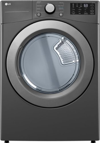 LG - 7.4 Cu. Ft. Smart Electric Dryer with Wrinkle Care - Middle Black