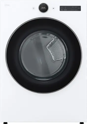 Front. LG - 7.4 Cu. Ft. Stackable Smart Electric Dryer with Steam and Sensor Dry - White.
