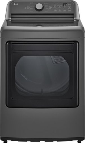 LG - 7.3 Cu. Ft. Smart Gas Dryer with Sensor Dry - Middle Black