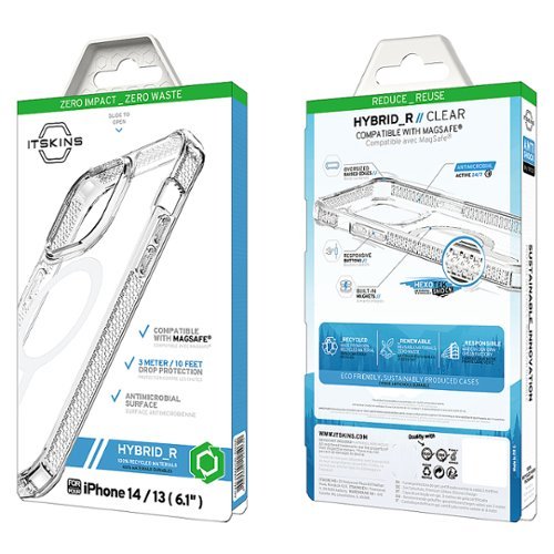 Itskins Hybrid R Clear MagSafe Case for Apple iPhone 14 / 13 - Clear HOW TO BUY