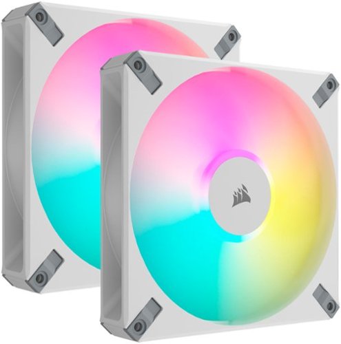 CORSAIR - AF140 RGB ELITE 140mm Computer Case Fan  with AirGuide Technology (2-pack) - White