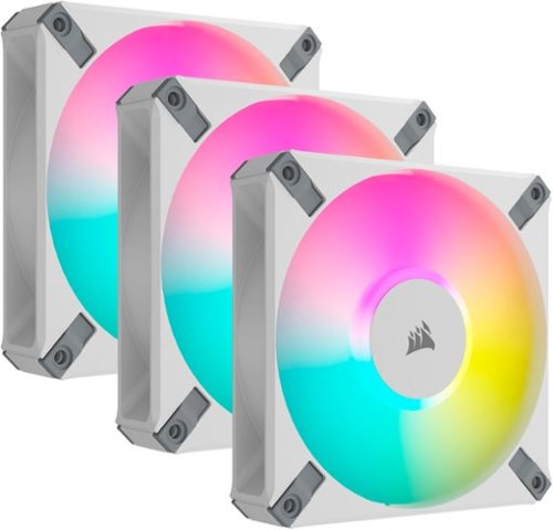 CORSAIR - AF120 RGB ELITE 120mm Computer Case Fan with AirGuide Technology (3-pack) - White