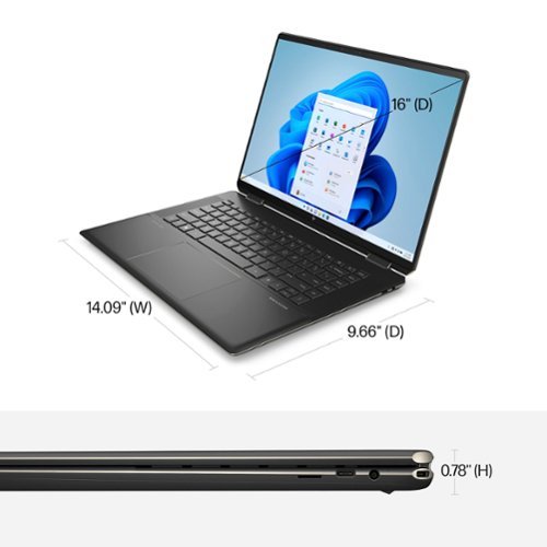 HP Spectre 2-in-1 16 3K+ Touch-Screen Laptop - Intel Evo Platform - Core i7 - 16GB Memory - 512GB SSD - Pen Included - Nightfall Black BUY ONLINE