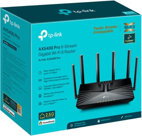 TP-Link Archer AX5400 Pro Dual-Band Wi-Fi 6 Router - Black GLOBAL SHIPPING