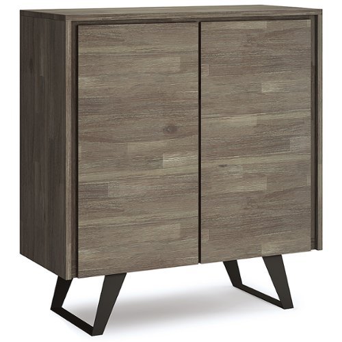 Simpli Home - Lowry Medium Storage Cabinet - Distressed Grey