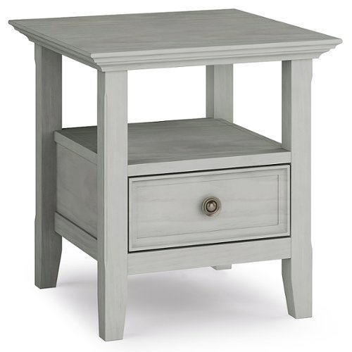 

Simpli Home - Amherst End Table - Fog Grey
