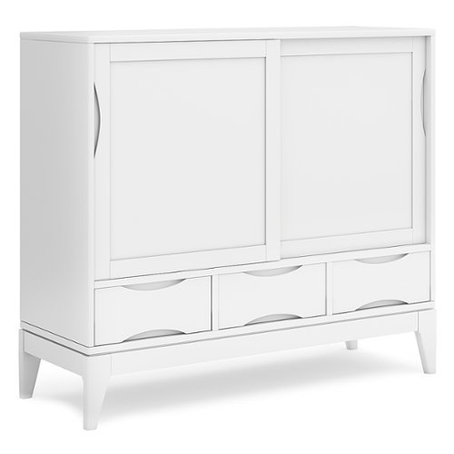 Simpli Home - Harper Medium Storage Cabinet - White