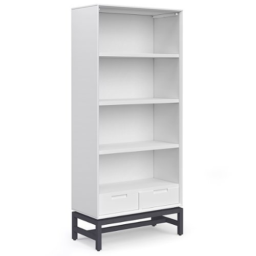 

Simpli Home - Banting Mid Century Bookcase - White