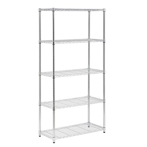 

Honey-Can-Do - 5-Tier Heavy-Duty Adjustable Shelving Unit - Chrome
