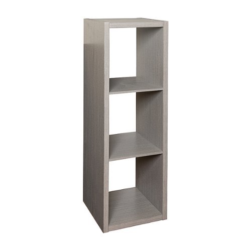 Honey-Can-Do - 3-Cube Premium Laminate - Gray