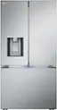 Front. LG - Counter-Depth MAX 25.5 Cu. Ft. French Door Smart Refrigerator with Four Kinds of Ice - Printproof Stainless Steel.