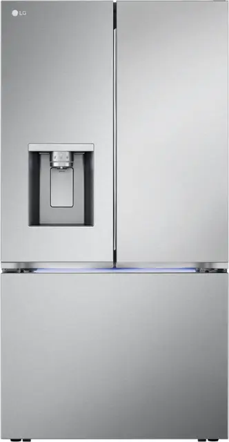 LG - Counter-Depth MAX 25.5 Cu. Ft. French Door Smart Refrigerator with Four Kinds of Ice - Stainless Steel - Front_Standard