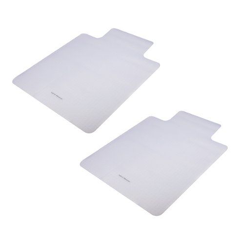 Image of Mind Reader - 9-to-5 Collection Office Chair Mat PVC Anti-Skid with Carpet Gripper - 47.5 x 35.5 (Set of 2) - Clear