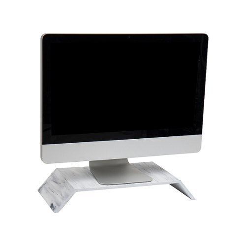 

Mind Reader - Marbella Collection Resin Monitor Stand - White