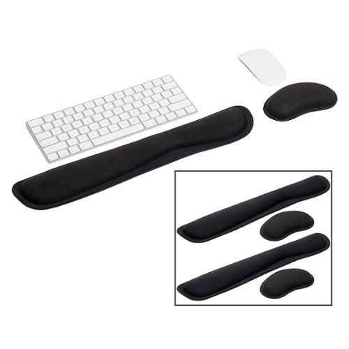 

Mind Reader - Harmony Collection Ergonomic Gel and Memory Foam Wrist Rest Sets (Set of 3) - Black