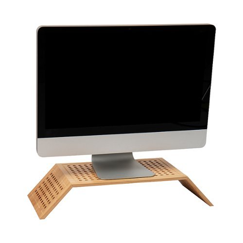 

Mind Reader - Lattice Collection Foldable Bamboo Monitor Stand - Brown