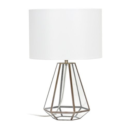 

Lalia Home Transparent Triagonal Table Lamp - Brass