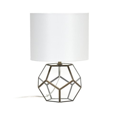 

Lalia Home Transparent Octagonal Table Lamp - Brass