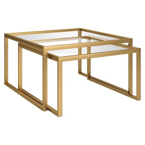 Image of Camden&Wells - Rocco Nesting Coffee Table (Set of 2) - Brass