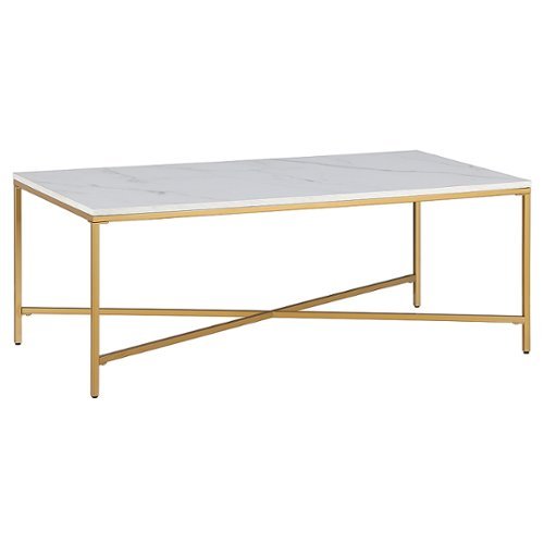 Image of Camden&Wells - Henley Coffee Table - Brass/Faux Marble