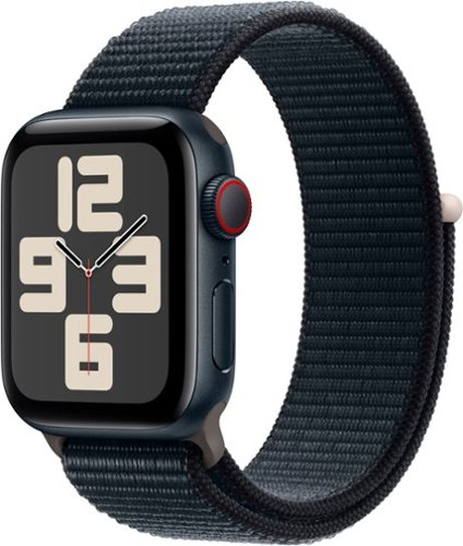 Apple Watch SE 2nd Generation (GPS + Cellular) 40mm Midnight Aluminum Case with Midnight Sport Loop - Midnight