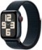 Apple Watch SE 2nd Generation (GPS + Cellular) 40mm Midnight Aluminum Case with Midnight Sport Loop - Midnight - (2022)-Front_Standard