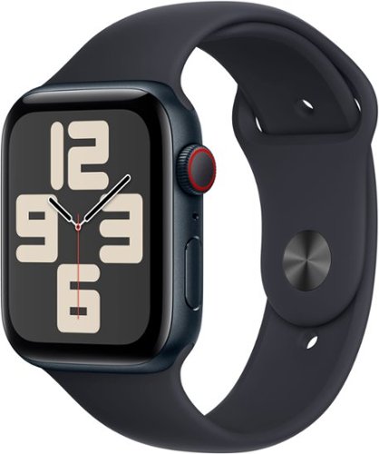 Apple Watch SE 2nd Generation (GPS + Cellular) 44mm Midnight Aluminum Case with Midnight Sport Band - S/M - Midnight