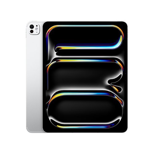 Apple - 13-inch iPad Pro M4 chip Wi-Fi + Cellular 2TB with OLED - Silver (Verizon)-Back_Standard 