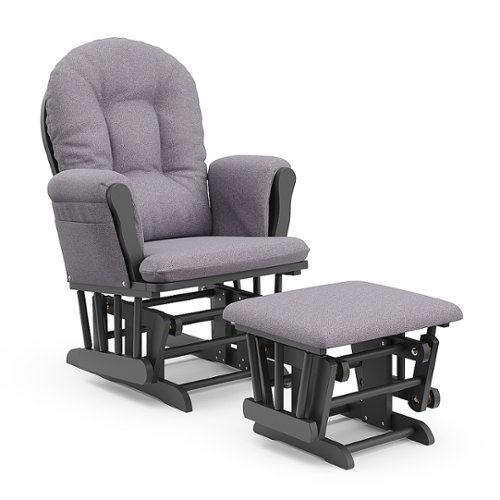 

Storkcraft - Hoop Glider and Ottoman - Gray/Gray Swirl