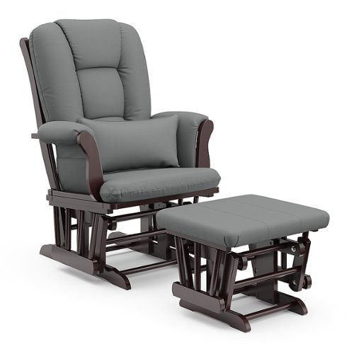 

Storkcraft - Tuscany Glider and Ottoman - Espresso/Gray