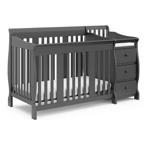 

Storkcraft - Portofino 5-in-1 Convertible Crib and Changer - Gray