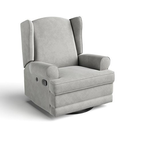 

Storkcraft - Serenity Wingback Upholstered Recline Glider - Steel