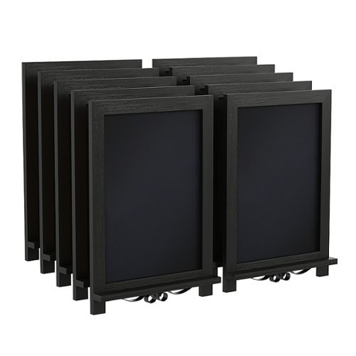 

Flash Furniture - Canterbury 12"W x 1.88"D x 17"H Magnetic Tabletop Chalkboard (set of 10) - Black