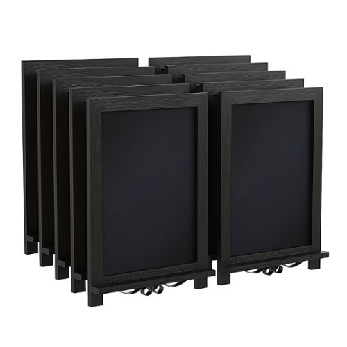 Alamont Home - Canterbury 12"W x 1.88"D x 17"H Magnetic Tabletop Chalkboard (set of 10) - Black