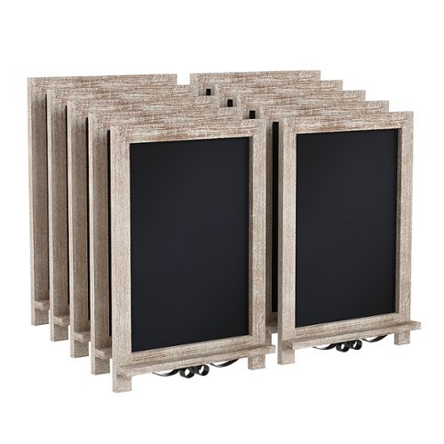 

Flash Furniture - Canterbury 12"W x 1.88"D x 17"H Magnetic Tabletop Chalkboard (set of 10) - Weathered Brown