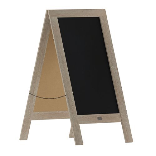 Alamont Home - Canterbury 20"W x 2-26"D x 40"H Magnetic A-Frame Chalkboard - Weathered Brown