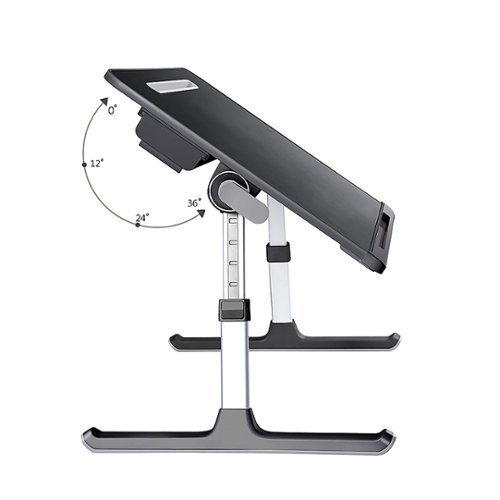Aluratek Adjustable non-slip Laptop Stand/Table with Drawer and Tablet Holder - Black GLOBAL SHIPPING