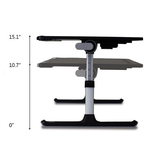 Aluratek Adjustable non-slip Laptop Stand/Table with Drawer and Tablet Holder - Black HOW TO BUY