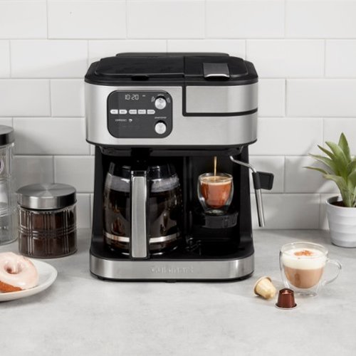 Cuisinart Coffee Center 12Cup 4-in-1 Stainless Steel Combination Espresso and Coffee Maker Matte Silver SS-4N1