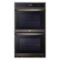 LG - 30" Smart Built-In Electric Convection Double Wall Oven with Air Fry - Black Stainless Steel-Front_Standard