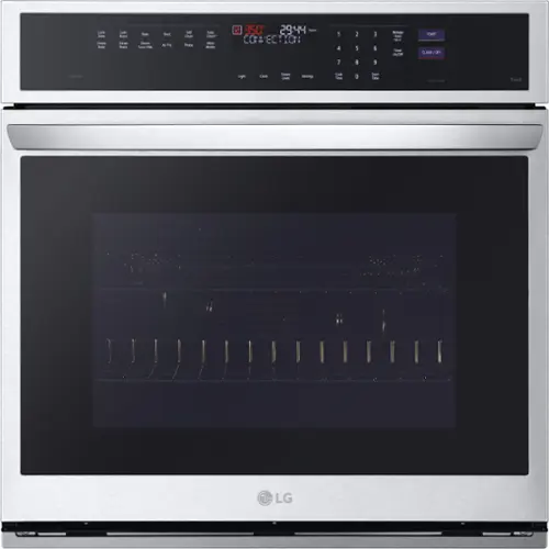 Front. LG - 30" Smart Built-In Single Electric Convection Wall Oven with Steam Sous Vide - Stainless Steel.