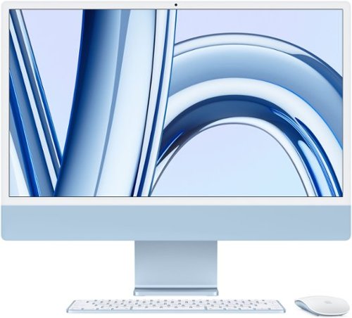Apple - iMac 24" All-in-One - M3 chip - 8GB Memory - 256GB (Latest Model) - Blue