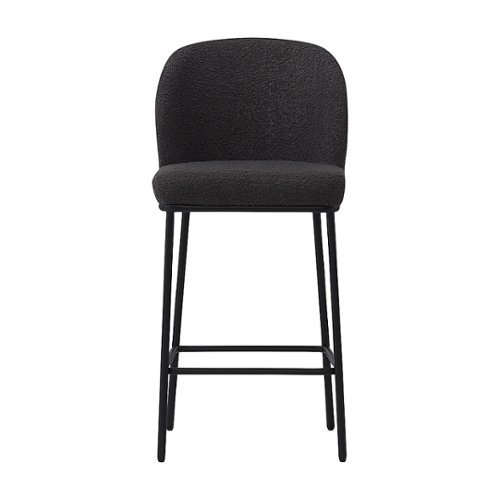 

CorLiving - Luxury Boucle Counter Height Bar Stools (Set of 2) - Grey