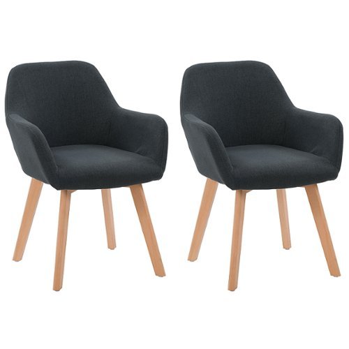 

CorLiving - Ayla Upholstered Side Chair - Dark Grey