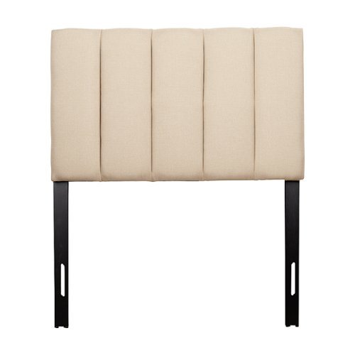 

CorLiving - Helena Channel Tufted Velvet Twin Headboard - Cream