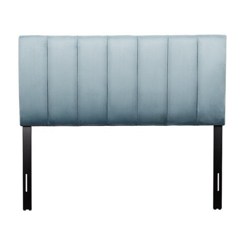 

CorLiving - Helena Channel Tufted Velvet Full/Double Headboard - Light Blue